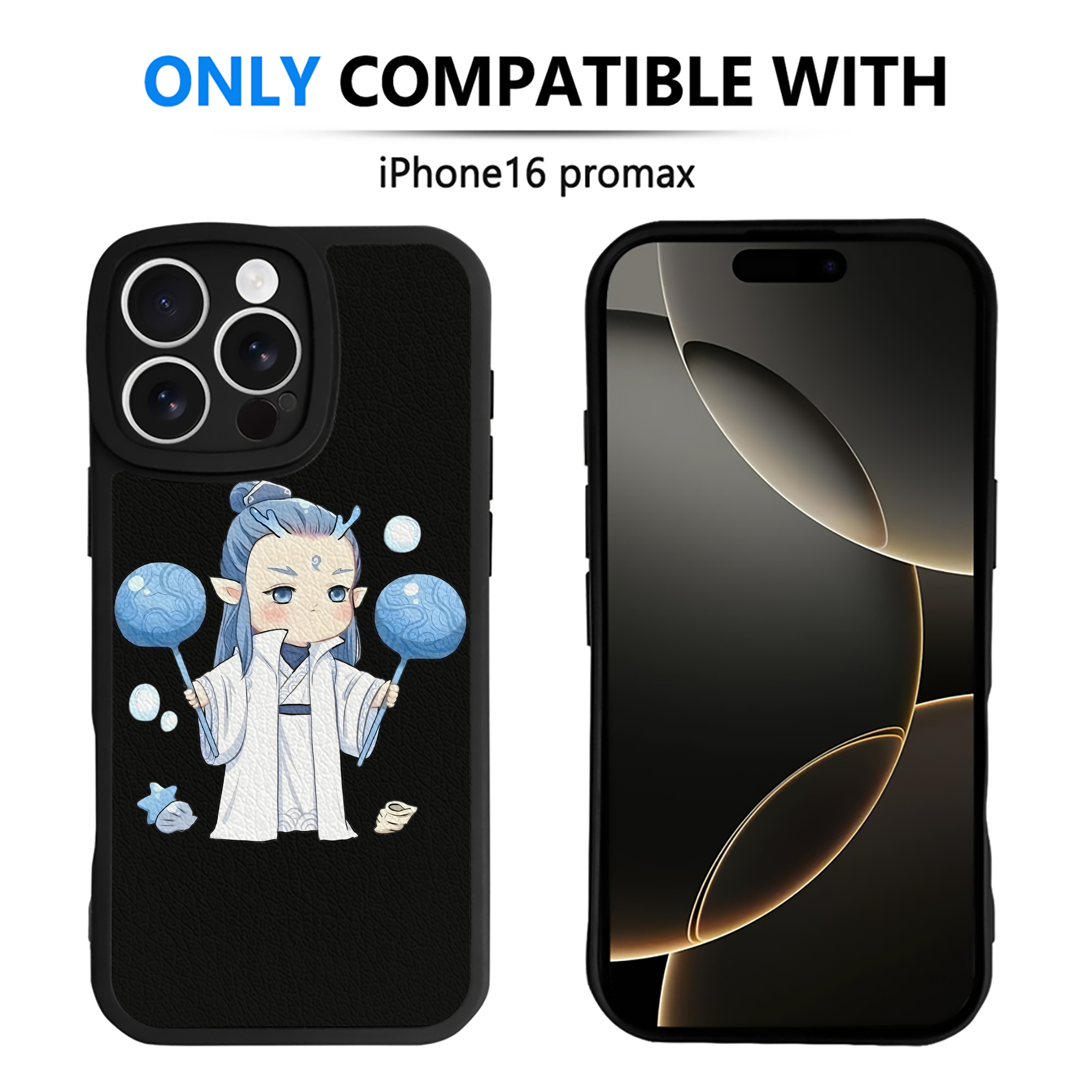 （画像用） Ne Zha 2 ナタ 魔童の大暴れ 【iPhone 16シリーズ対応】シリコンスマホケース（レザー調） 材質：シリコン